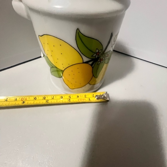 Vintage Retro Sugar Jar Kitsch Lemons Floral Bee 60s Ceramic Japan Lorrie Design - Picture 9 of 11